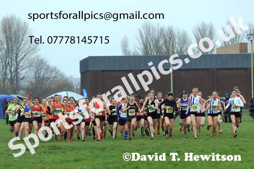 Womens under-17s and under-20s 2023 North Eastern Cross Country Champs., Temple Park, South Shields. Photo: David T. Hewitson/Sports for All Pics